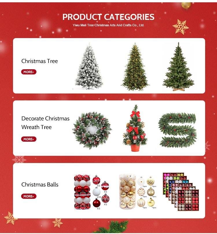 USA Style Artificial PVC Christmas Tree Red and White Color Made in America factory