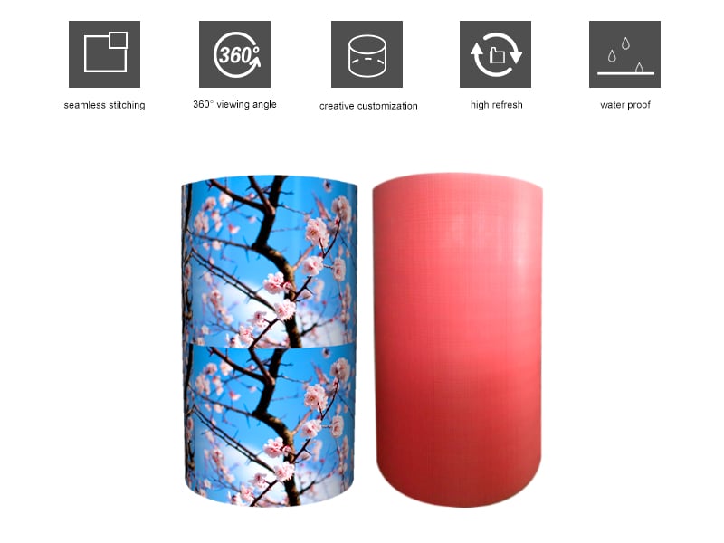 Outdoor Cylindrical LED Screen details