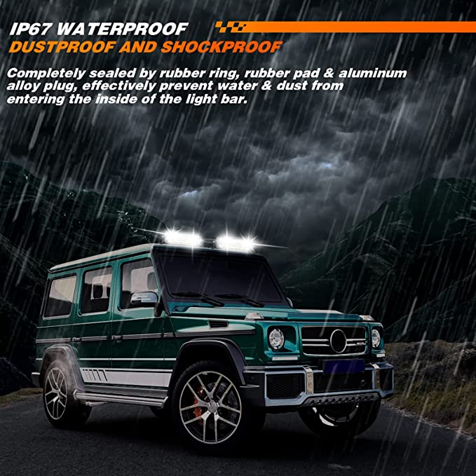 LYAF 12Inch LED Light Bar 255W IP67 Waterproof Five Rows Spot Flood Combo Beam LED Fog Light Bar for Truck ATV UTV SUV details