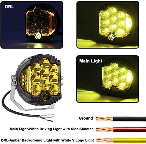 LYAF 5 Inch 50W IP67 Amber Yellow LED Work Light Bar Side Off Road Driving Light Spot Flood Combo Driving Lamp supplier