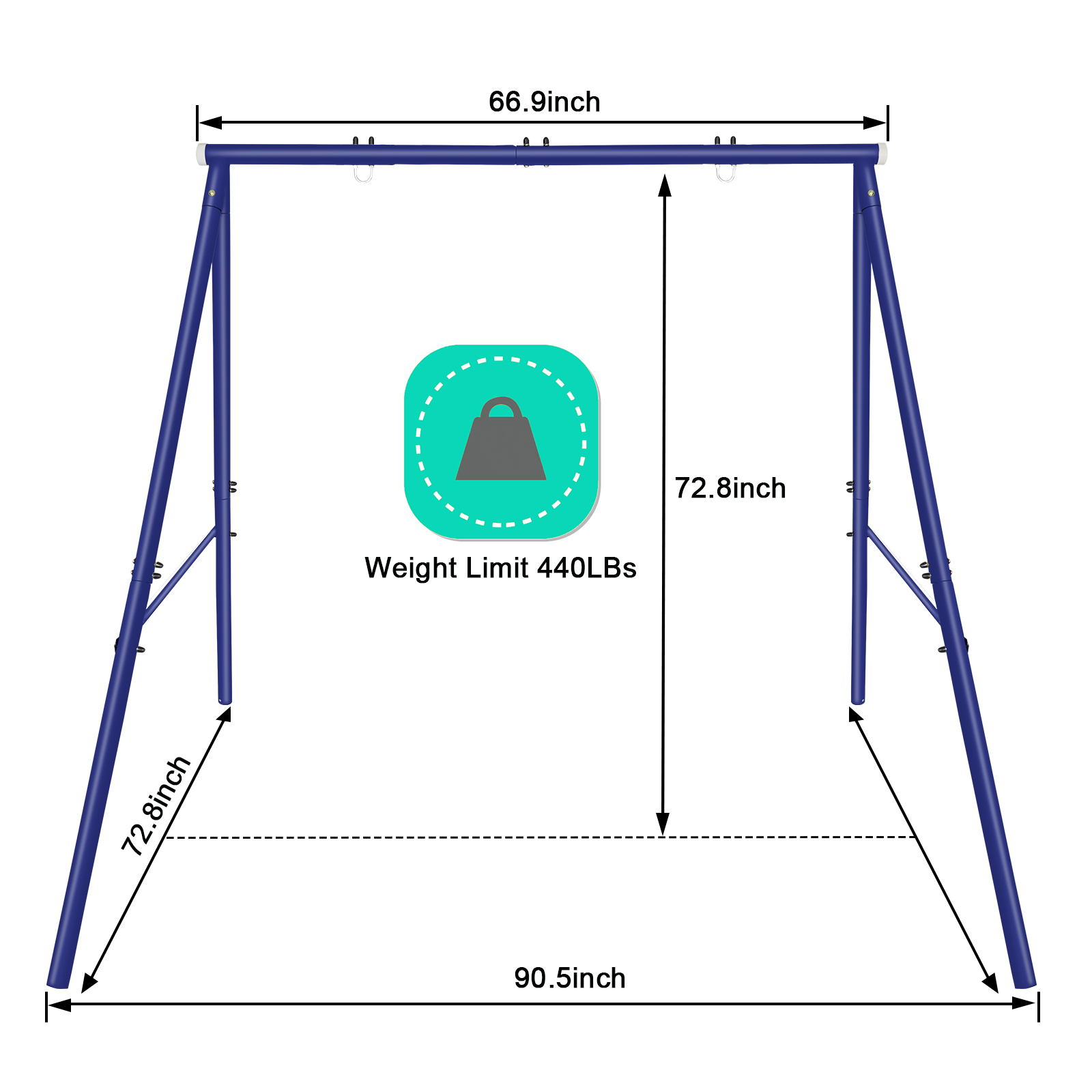 IUNNDS Metal Swing New Hot Sale Metal Material Garden Swing details