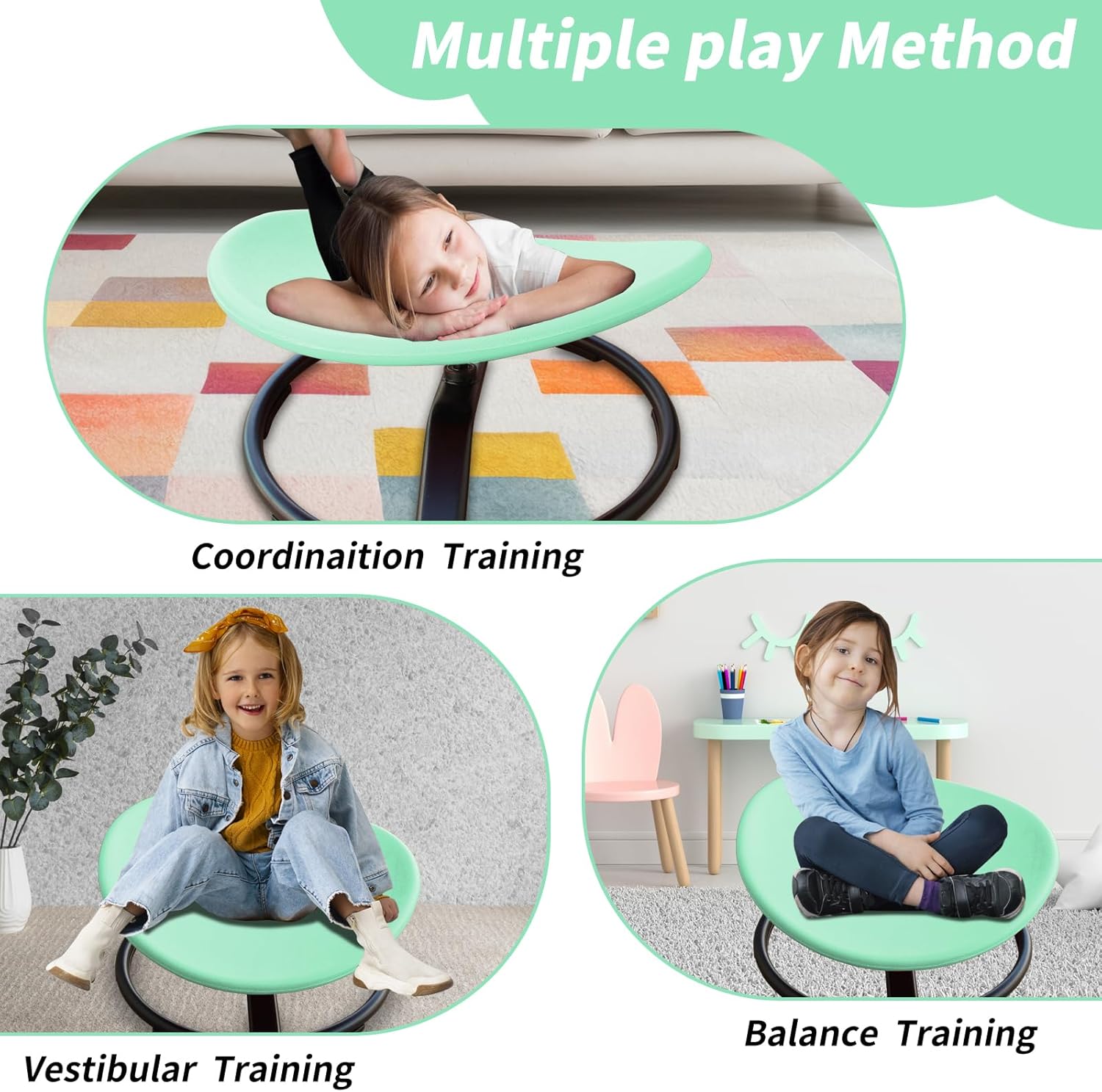 IUNNDS Sensory Chair for Kids Toddler Swivel Activity Seat Spinning Toy for Preschool Daycare Family Baby Toy manufacture