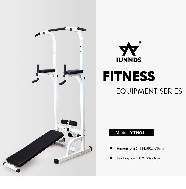 IUNNDS Hot Sale Body Building Equipment Gym Fitness Tower Pull Ups Dip Bar Station Factory Wholesale Pull up Tower factory