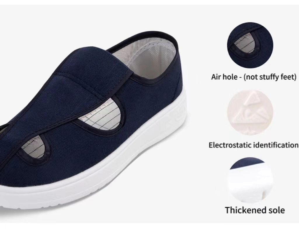 China Wholesales Industry Use Canvas Sole Cleanroom ESD Safe Shoes details