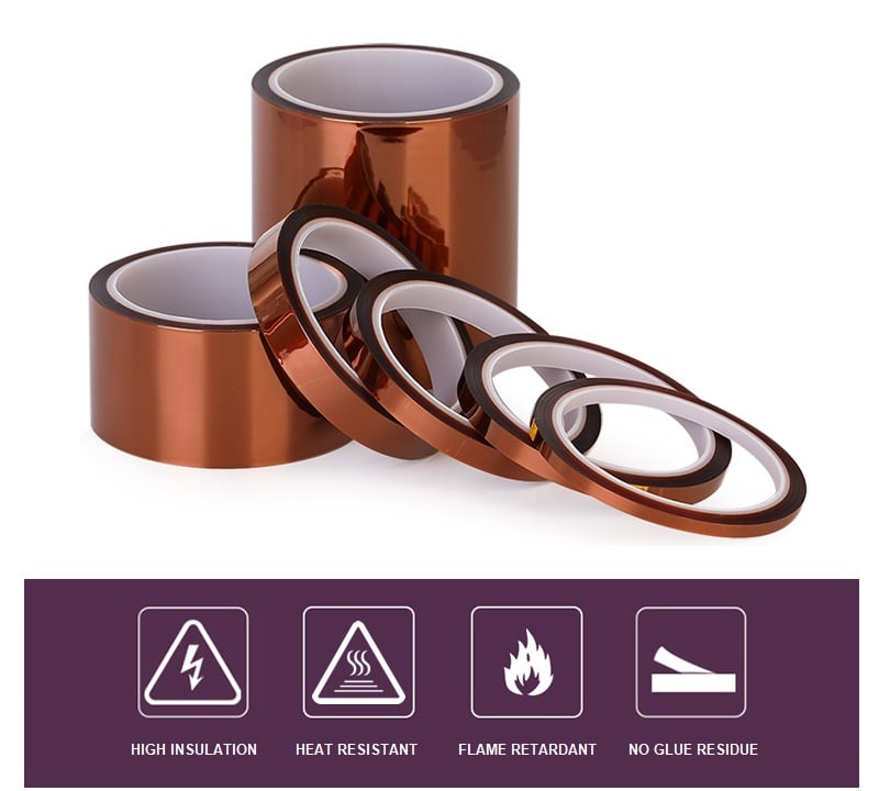Heat Resistant High Temperature Kaptone Polyimide Self Adhesive Tape Heat Resistant Insulation Kaptone Film No Adhesive details