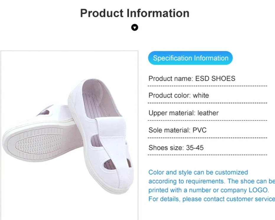 China Wholesales Industry Use Canvas Sole Cleanroom ESD Safe Shoes factory