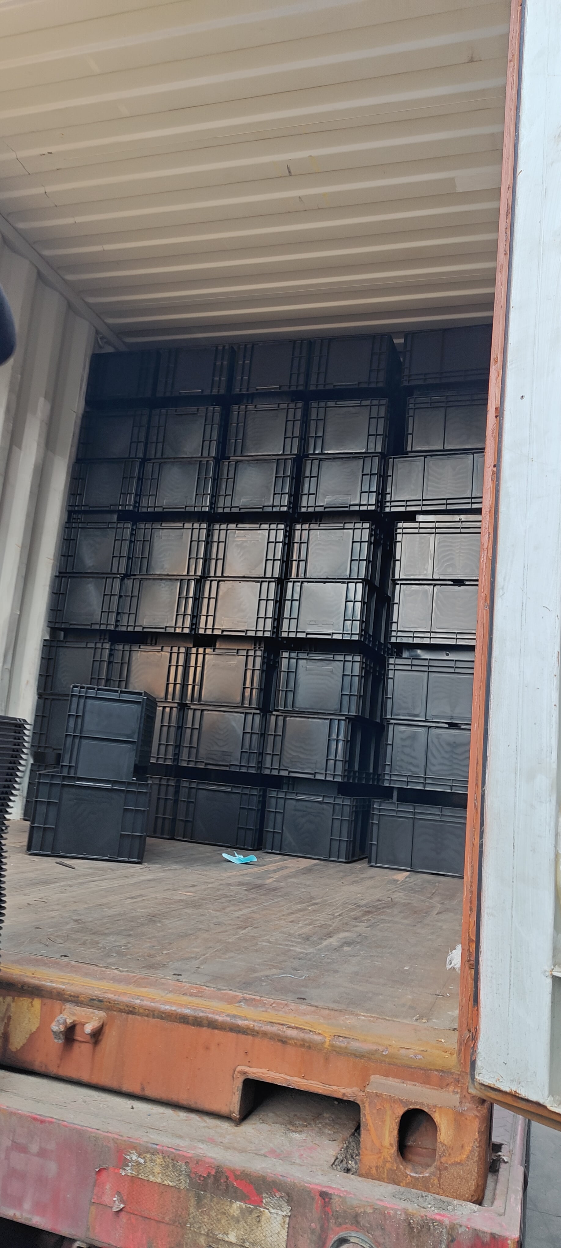 Factory Black PCB Packing Storage Component Container Plastic Circulation Bin Conductive Tray Antistatic Bin Box supplier
