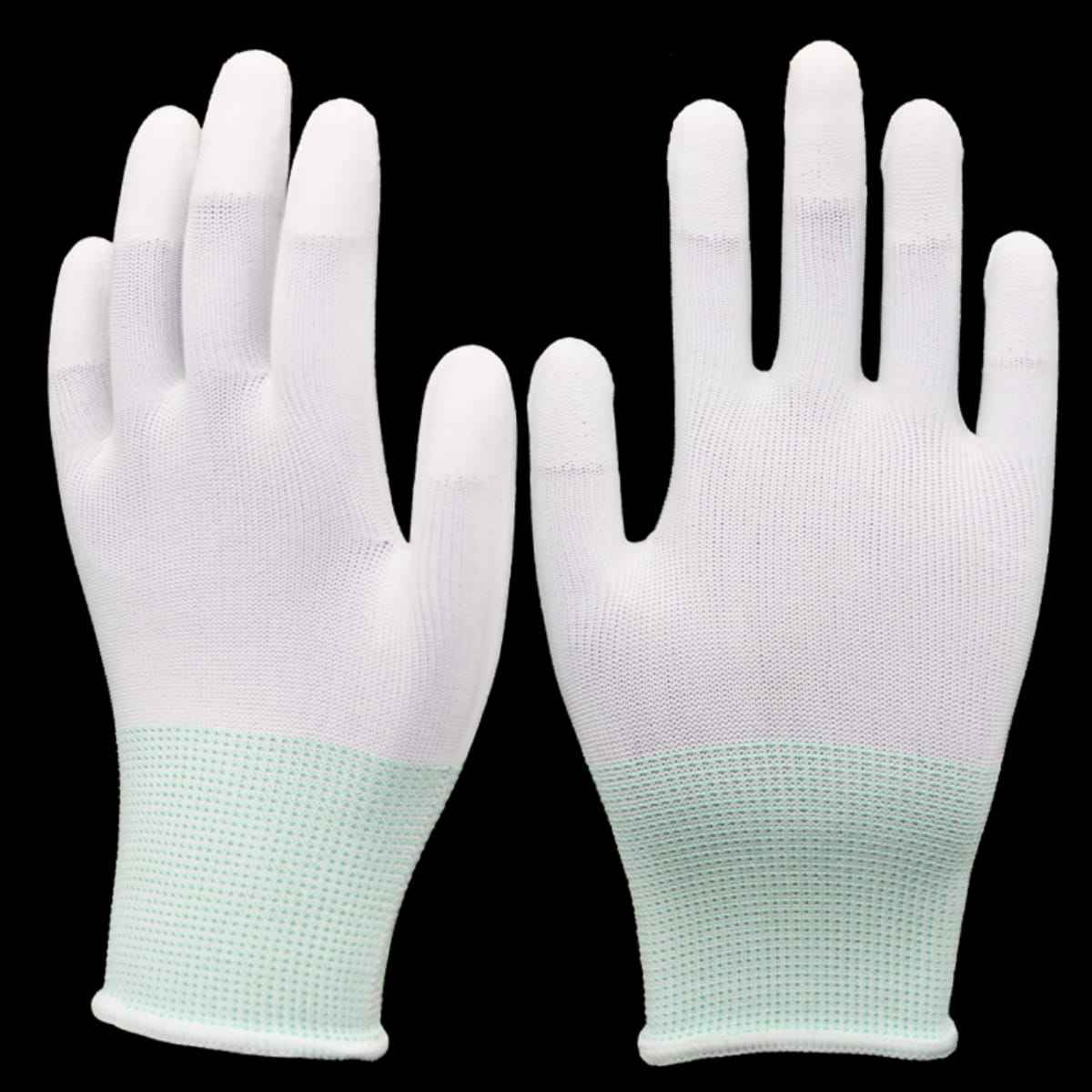 ESD PU Palm Gloves Anti-Static Conductive Coated Nylon Work Gloves factory