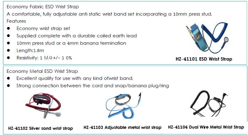 Cleanroom Antistatic Wrist Strap Adjustable ESD Wrist Strap Anti Static Wristband Strap With Grounding Wire Electrostatic ESD details