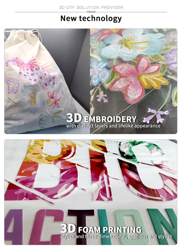 High Quality Manufacturer Supplier 3200U1 Head DTF Printers DTF Roll to Roll Printer 3D Printer Embroidery Machine manufacture