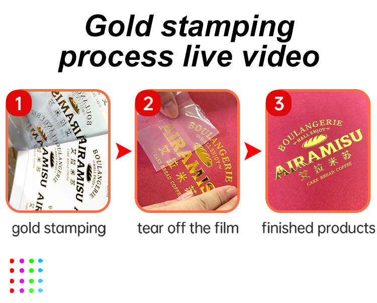DTF 75 Micron Gold Golden Silver Rose Gold Rose Red Multi Color Film Gold DTF Film Silver Color for DTF Printer Stamping Foil details