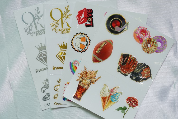 Custom Printing Logo Label Luminous Golden Sticker Vinyl Adhesive Waterproof Stickers Custom Fluorescent Sticker supplier