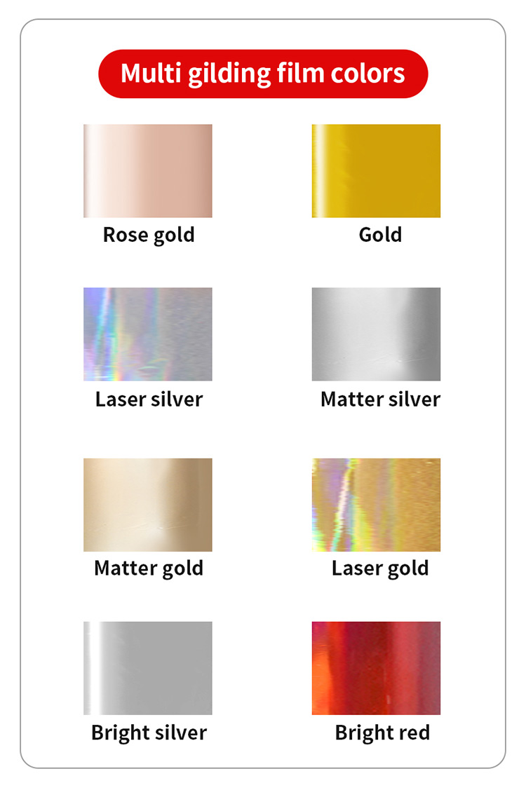 Hot Gold Foil Hot Silver DTF Foil Suitable for UV Cover Film Heat Transfer Gold Foil manufacture