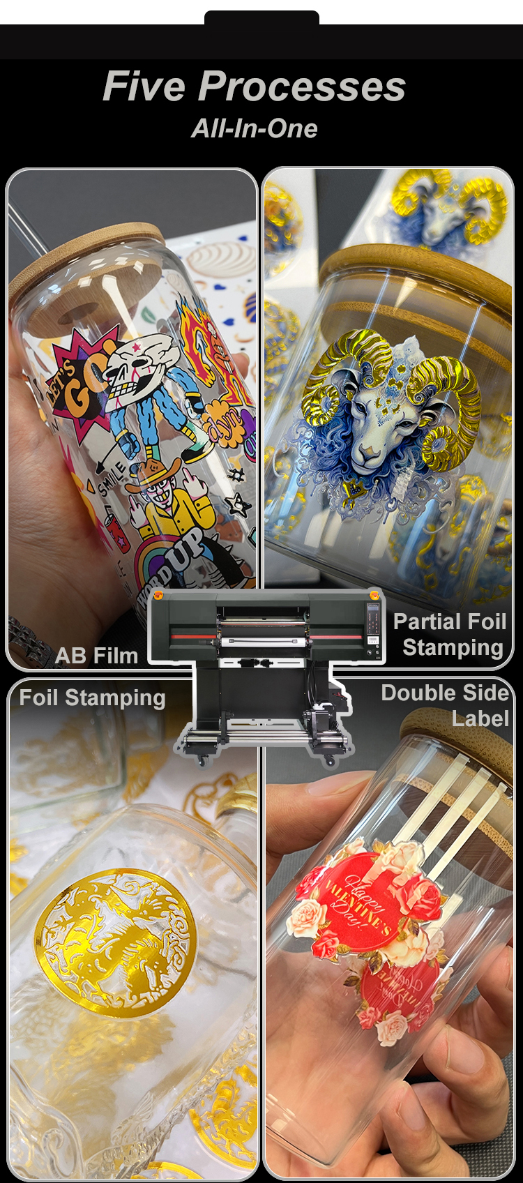 Wholesale UV DTF Sticker Printer Factory Laminator UV Printing Machine Foil printer for Bottle UV Transfer DTF Impresora details
