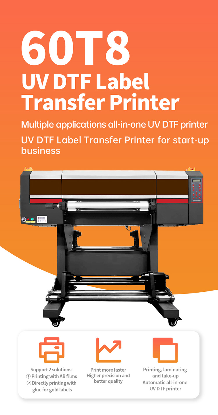 60cm 24inch UV Printer DTF Equipped With Four Epson Printing Heads Used for Various Packaging Labels UVDTF Stickers supplier