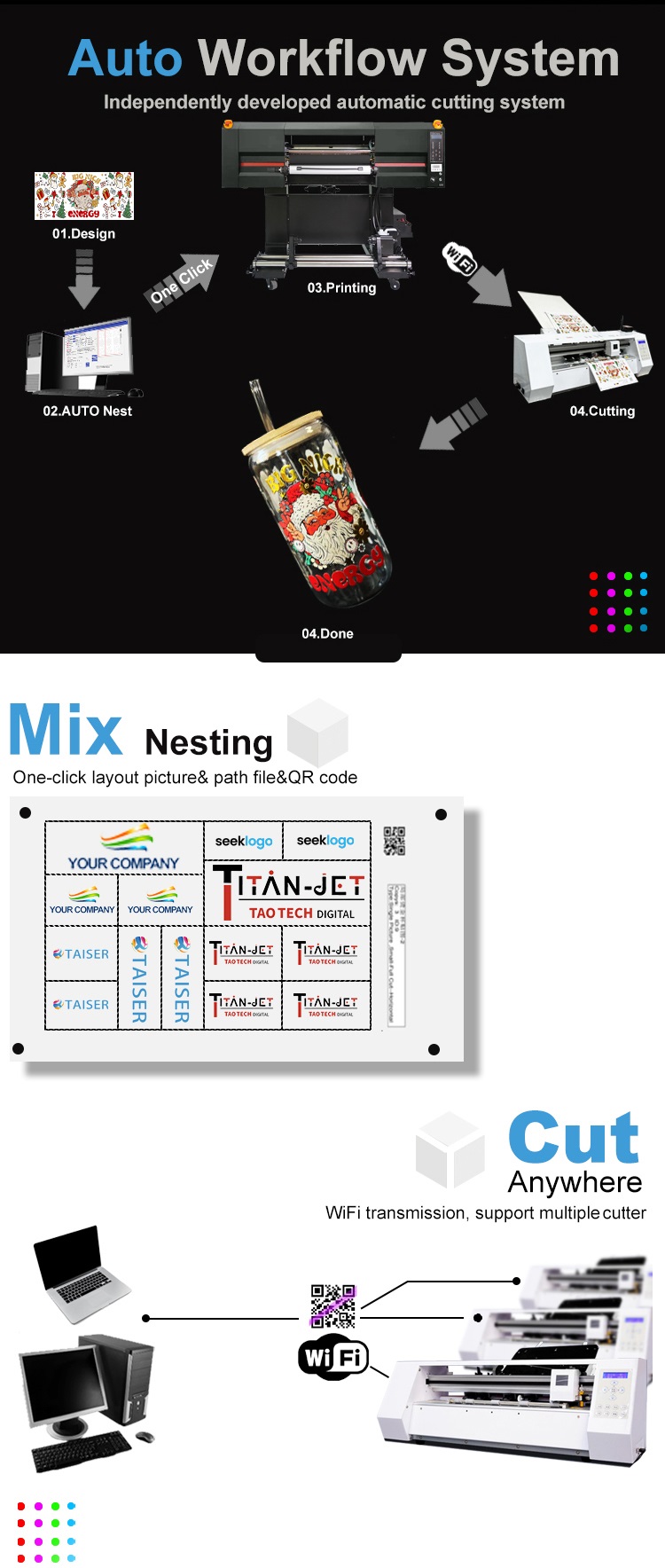 Wholesale UV DTF Sticker Printer Factory Laminator UV Printing Machine Foil printer for Bottle UV Transfer DTF Impresora supplier