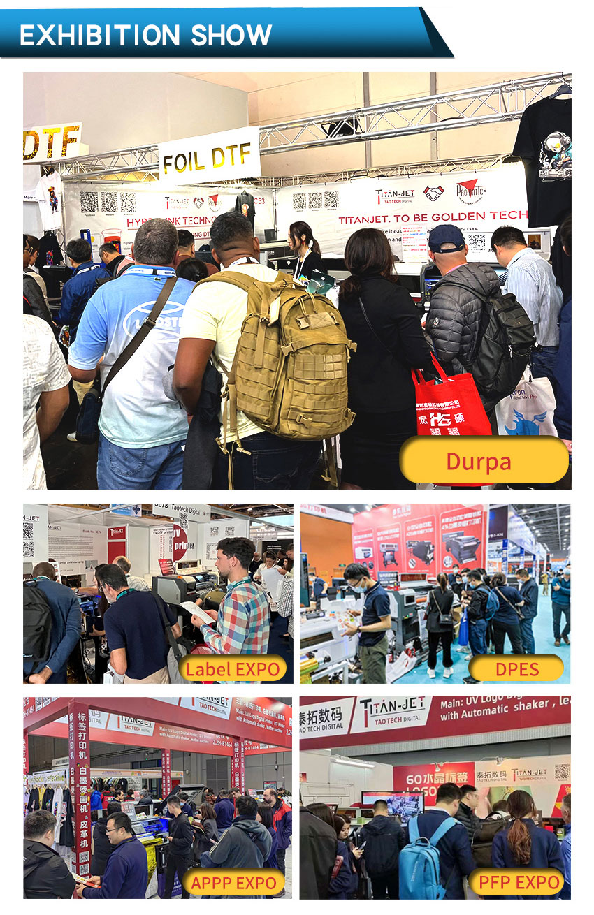 Titanjet 6-Head DTF Printer Epson I3200 A1 High Speed With Purifier Automatic Cycle Powder T-Shirt Digital Printing manufacture