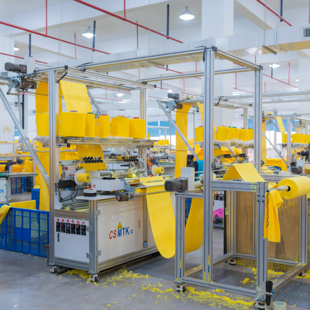 Automatic Horizontal Sewing Towel Machine Warp and Weft Knitted Towel Machine Full Auto Microfiber Sewing Machine details