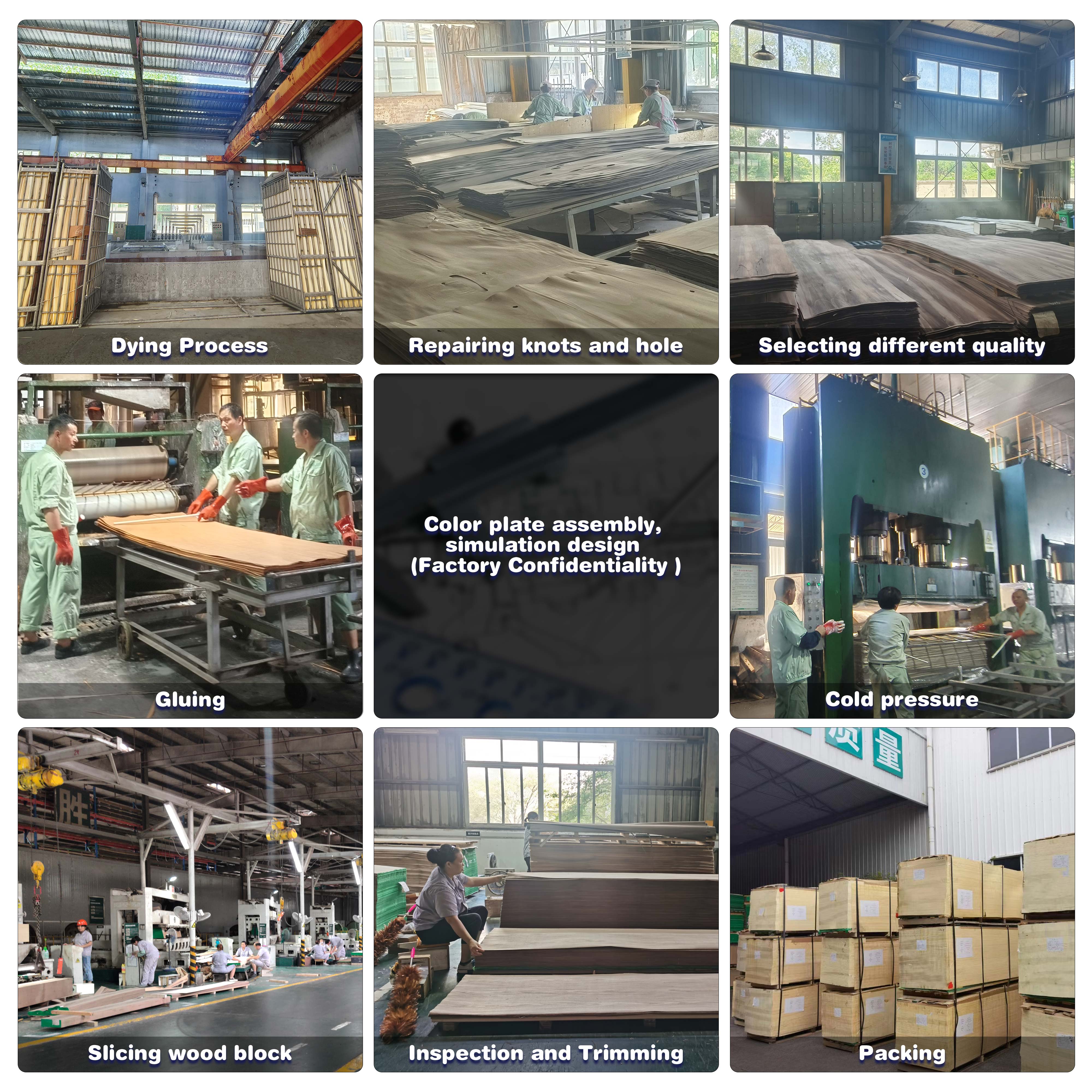 New Design Engineered Wood Veneer Table Veneer Flooring Furniture Natural Material Boat Decking Guitar manufacture