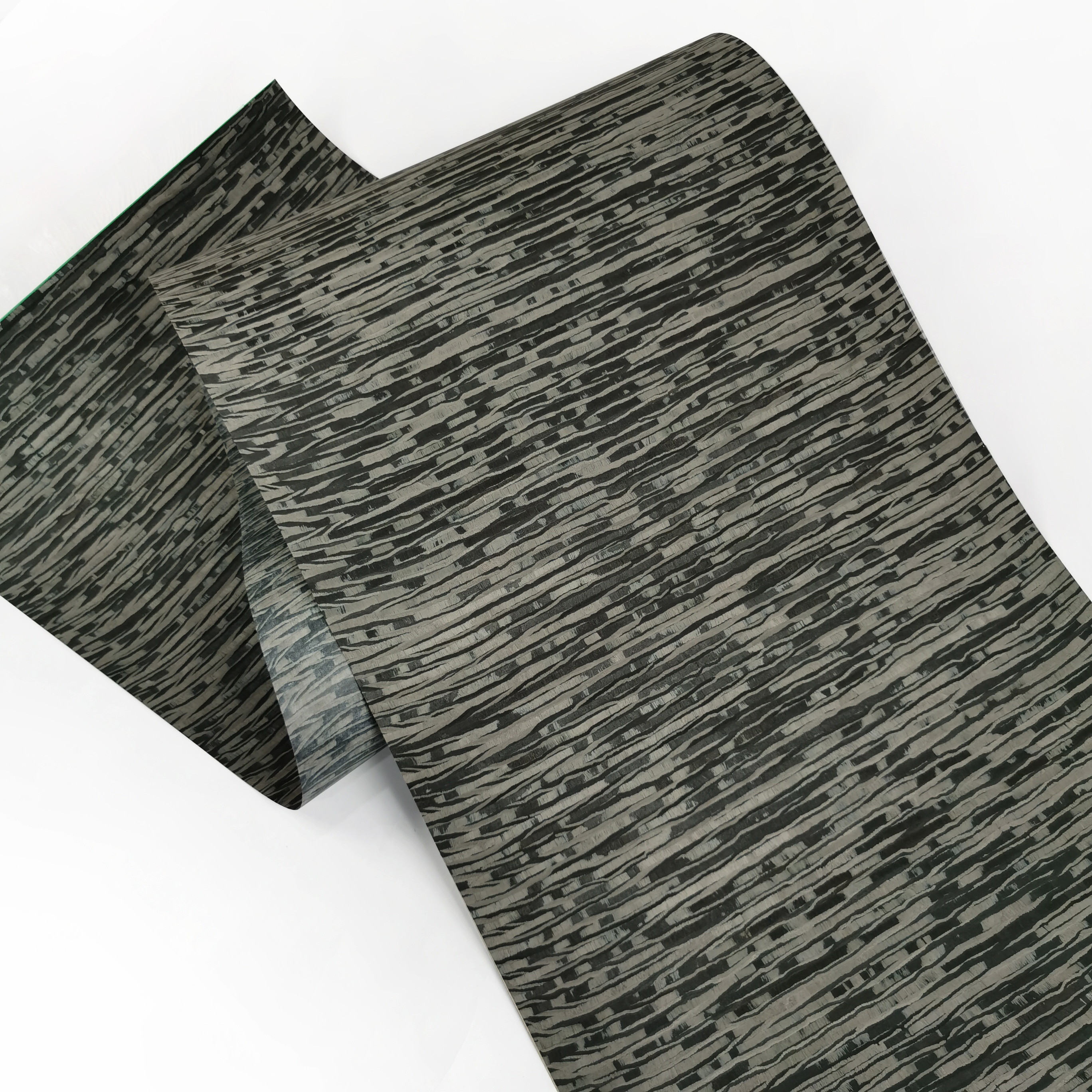 VUNIR High Quality Dark Crown Engineered Wood Veneer Wonderful Color Lines Painting for Hotel Wall Decorative manufacture