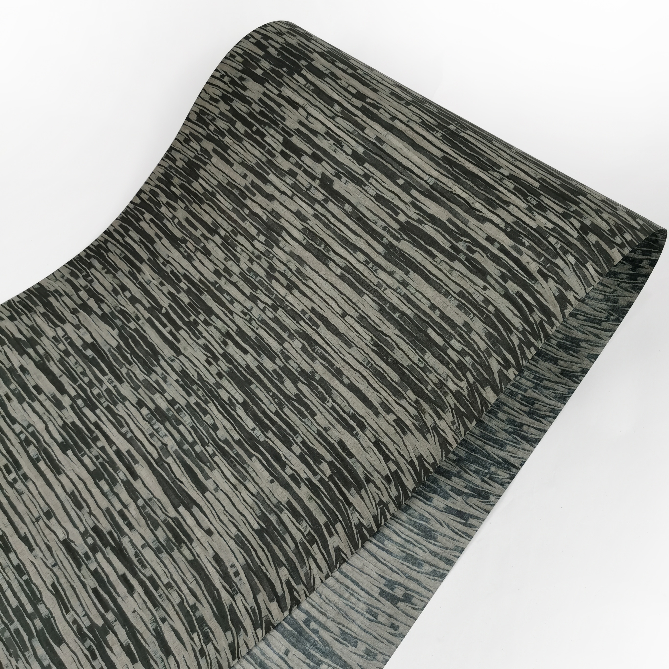 VUNIR High Quality Dark Crown Engineered Wood Veneer Wonderful Color Lines Painting for Hotel Wall Decorative factory