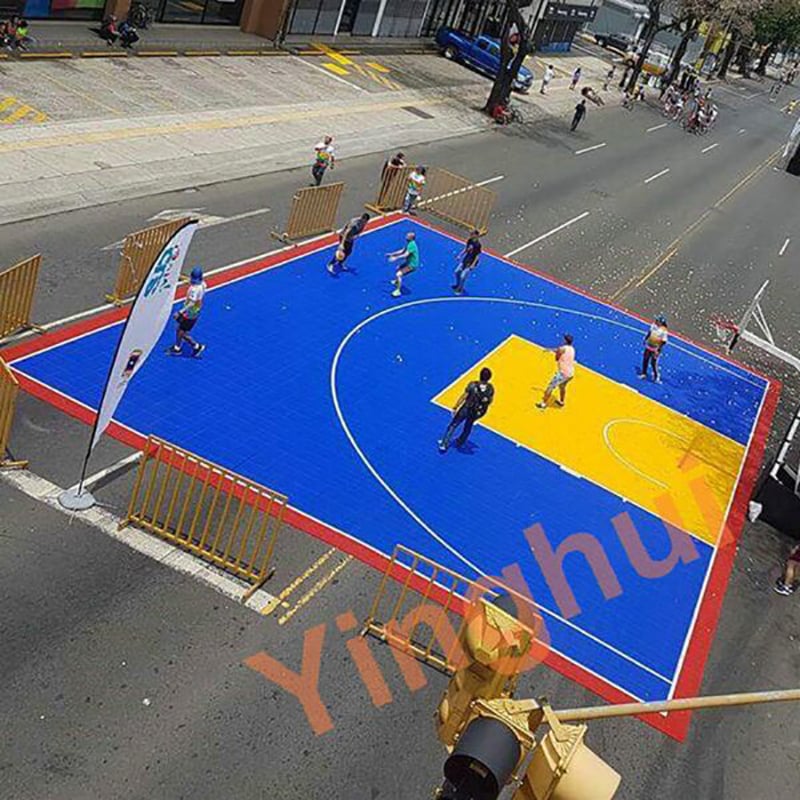 Notre sol de terrain de basket-ball portable 3×3 utilisé dans les rues des ÉtATS-UNIS