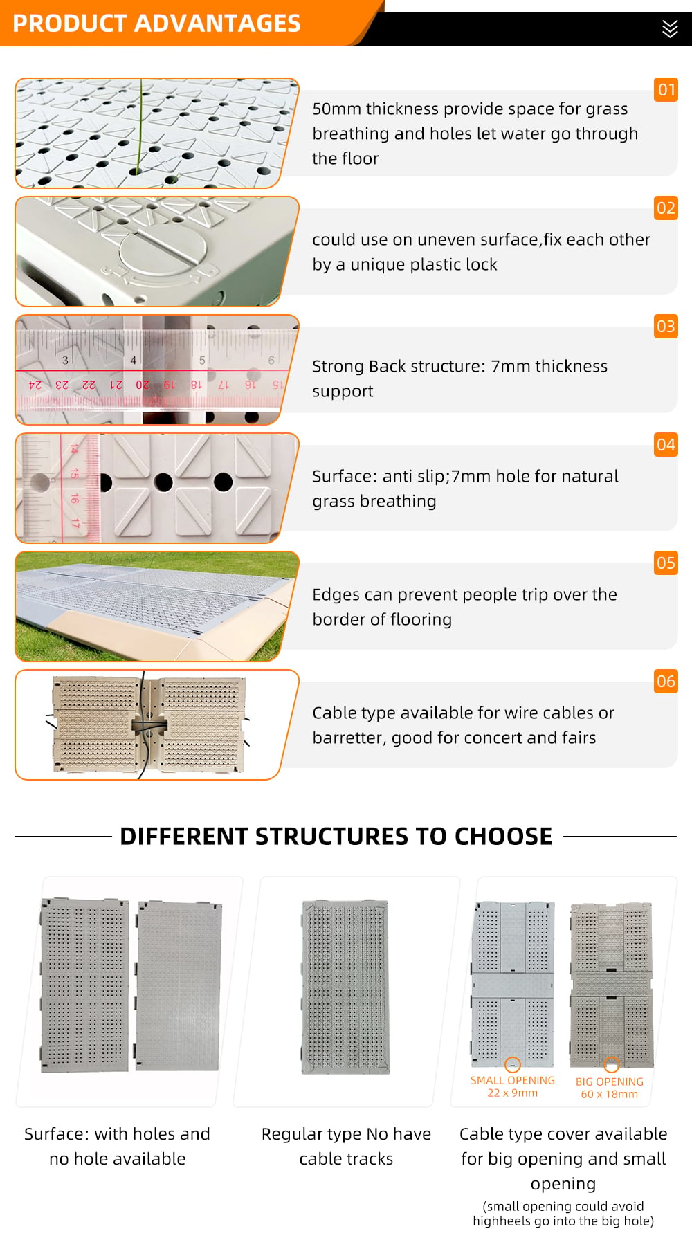 T-04 CE Standard Top quality portable interlocking party event flooring cover details
