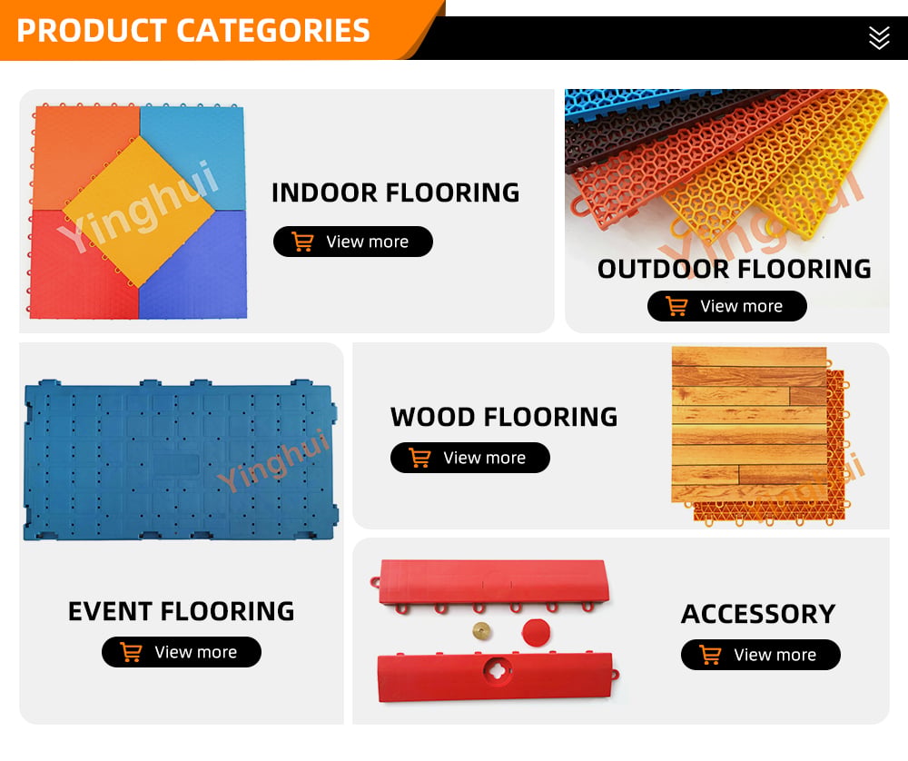 I-03 Customized pp indoor flooring interlocking multipurpose sports floor plastic tiles details