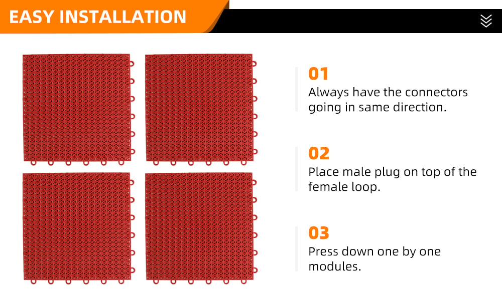O-04 Suspended Modular Interlock Multi Purpose Waterproof New Pp Plastic Outdoor Sport Court Futsal Flooring manufacture