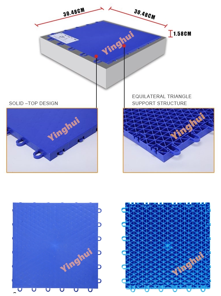 I-01 FIBA Approved Modular Synthetic Plastic Portable Indoor Basketball Sports Court Flooring China Manufacturer factory