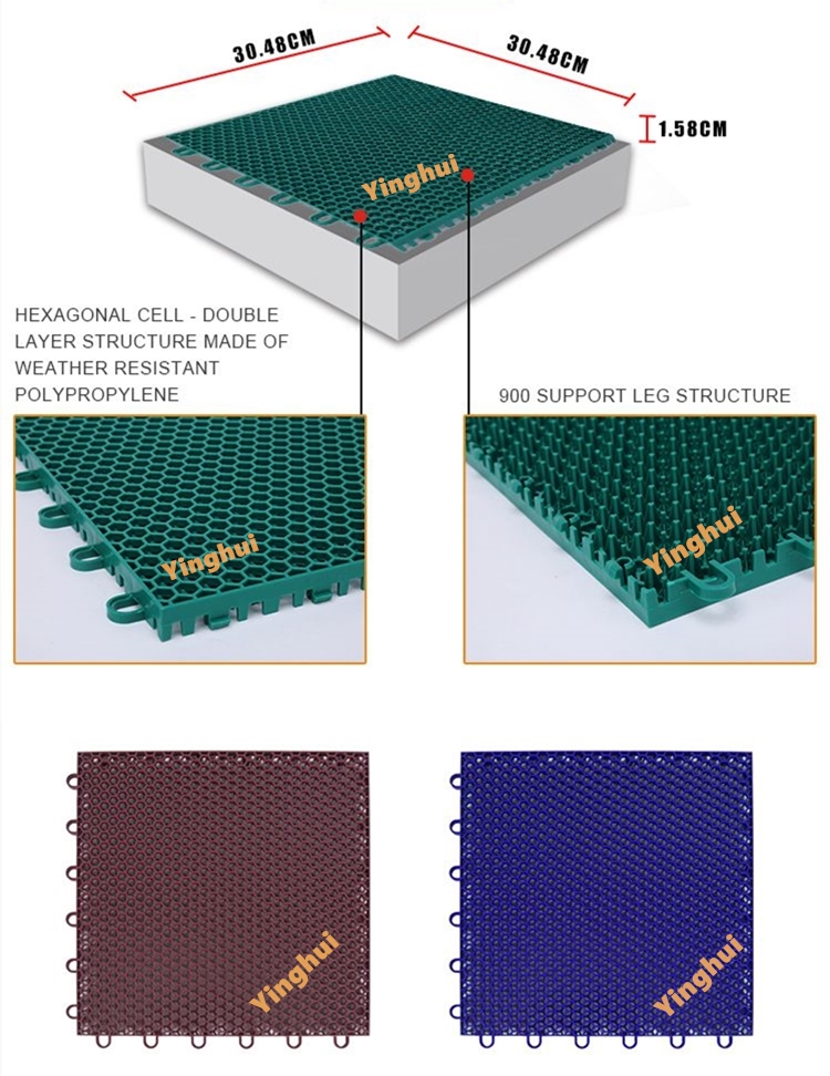 O-01 Professional size outdoor module basketball flooring with FIBA Approved Portable supplier