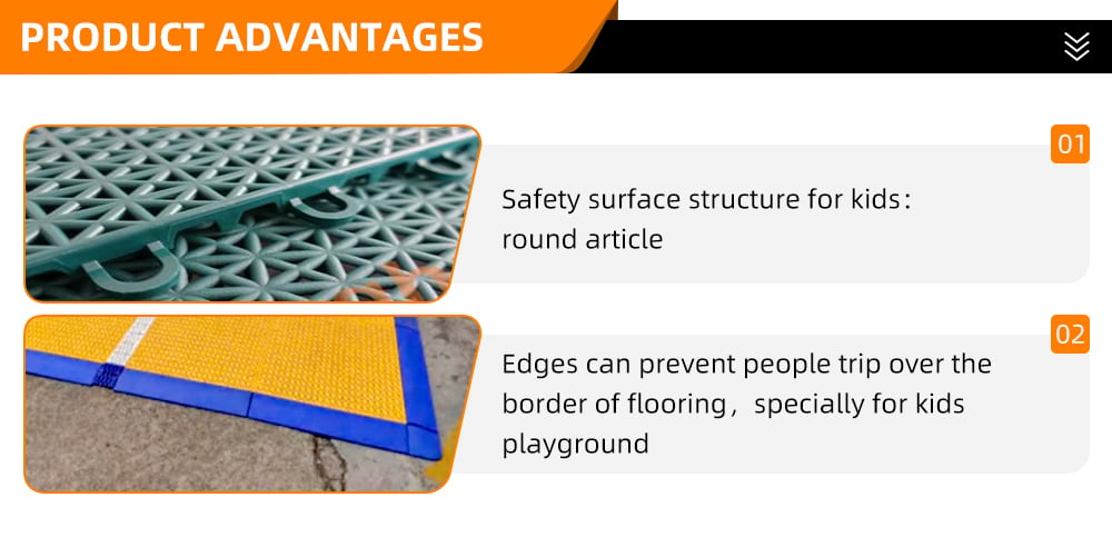 O-04 Suspended Modular Interlock Multi Purpose Waterproof New Pp Plastic Outdoor Sport Court Futsal Flooring details