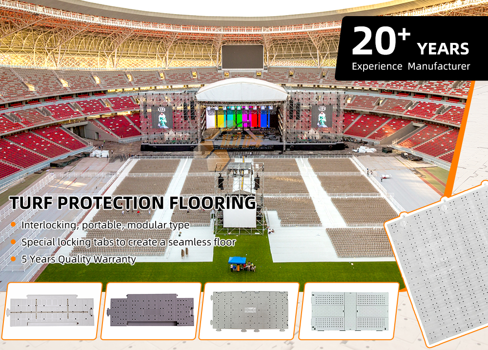 N-02 Plastic floor Turf Protection Wedding/Tent Party Flooring Concert Event Temporary Interlocking Event Floors manufacture