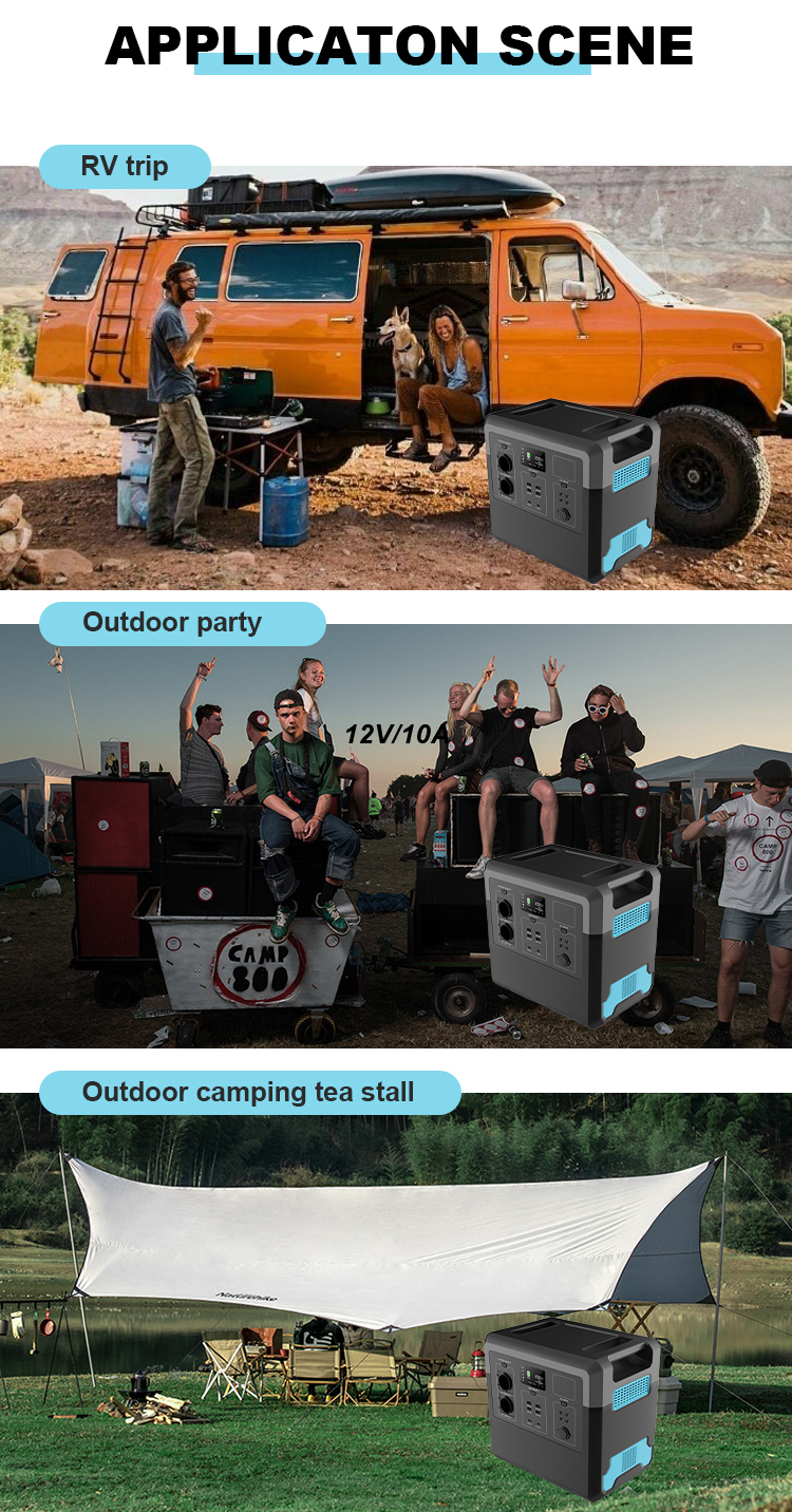 1500w 2400w Charge Backup Camping Outdoor Lifepo4 Battery Energy System Supply Portable Solar Power Station supplier