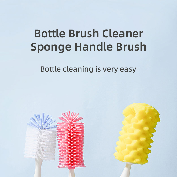 Manufacturer Eco-friendly Silicone Bottle Cup Cleaning Brush Set with Strong Suction Straw Nipple Cleaner Brush factory