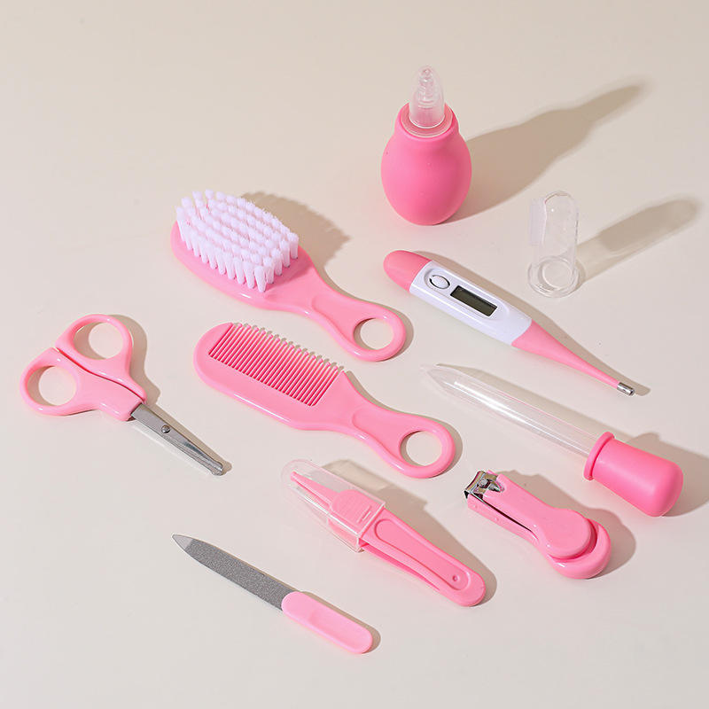 Manufacturer 10pcs Baby Daily Care Set Newborn Nasal Aspirator Medicine Feeder Nail Clippers Baby Grooming Kit Set supplier