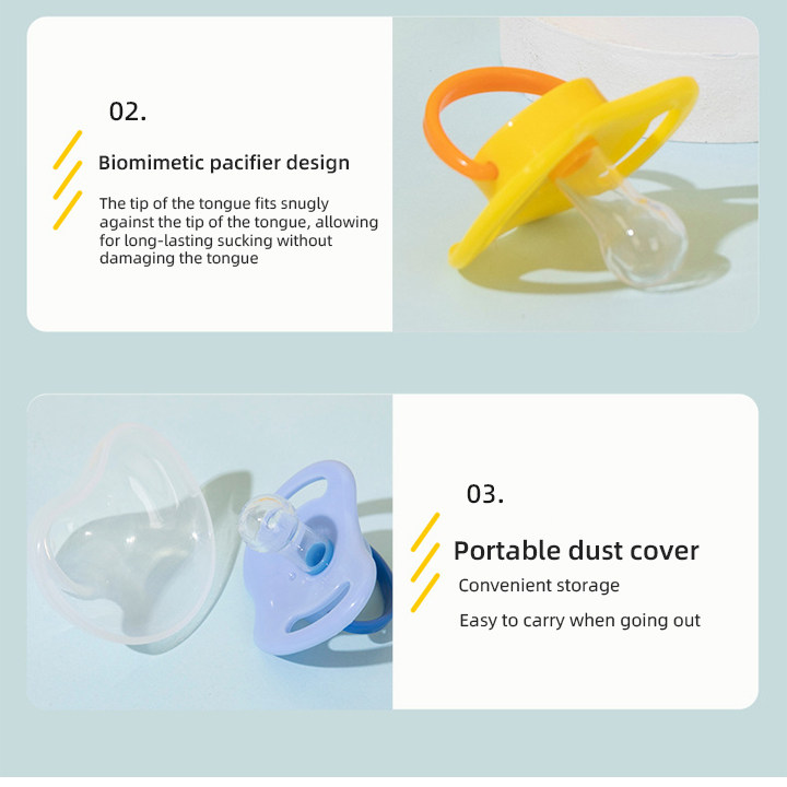 Factory Direct Sales Baby Pacifier Cartoon Silicone Sleeping Baby comfort Pacifier Spot Wholesale factory