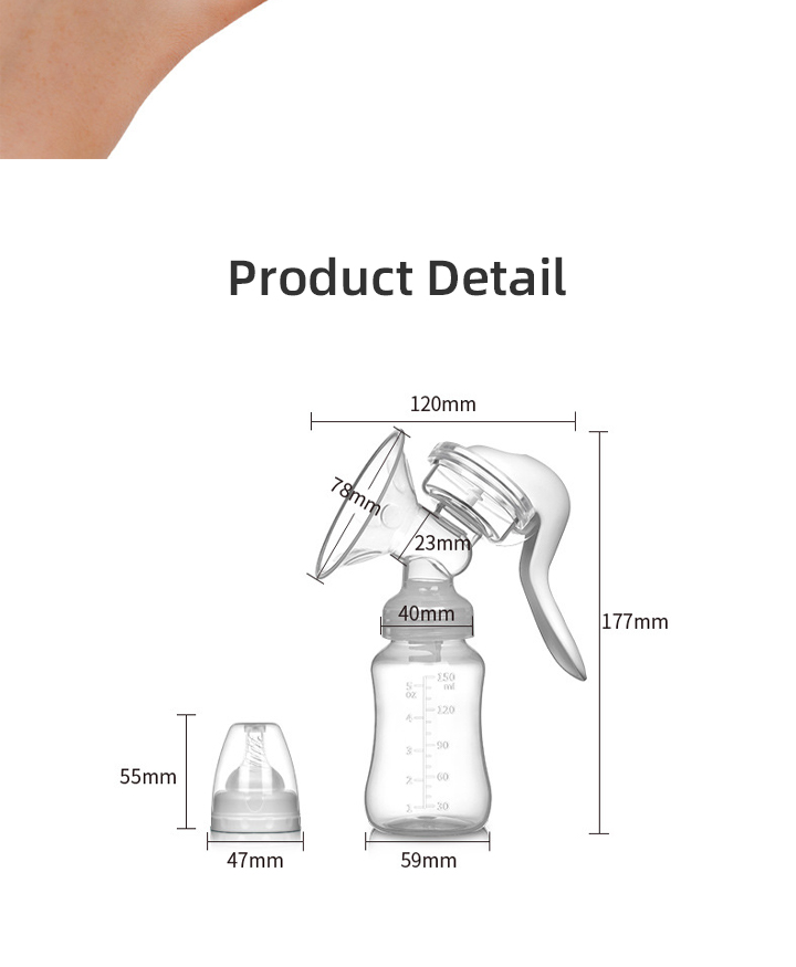Factory Price Eco-friendly Manual Breast Pump with Packaging Box BPA Free Silicone Hand Breast Pump for Baby Breast Feeding supplier