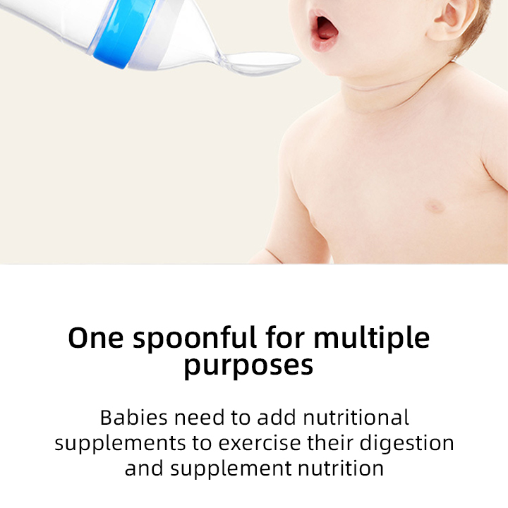BPA Free Silicone Baby Food Feeder 3 oz Food Dispensing Spoon for Boys and Girls Squeeze Feeding Spoons Baby Supplies factory
