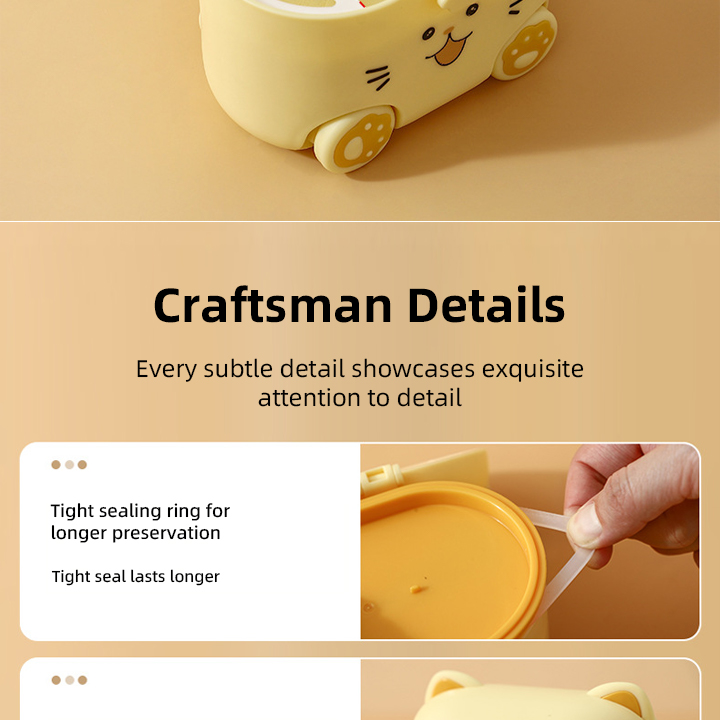 Wholesale Stocks BPA Free Animal Shape Baby Food Grade Plastic Milk Powder Dispenser Kids Food Snacks Storage Container Box factory