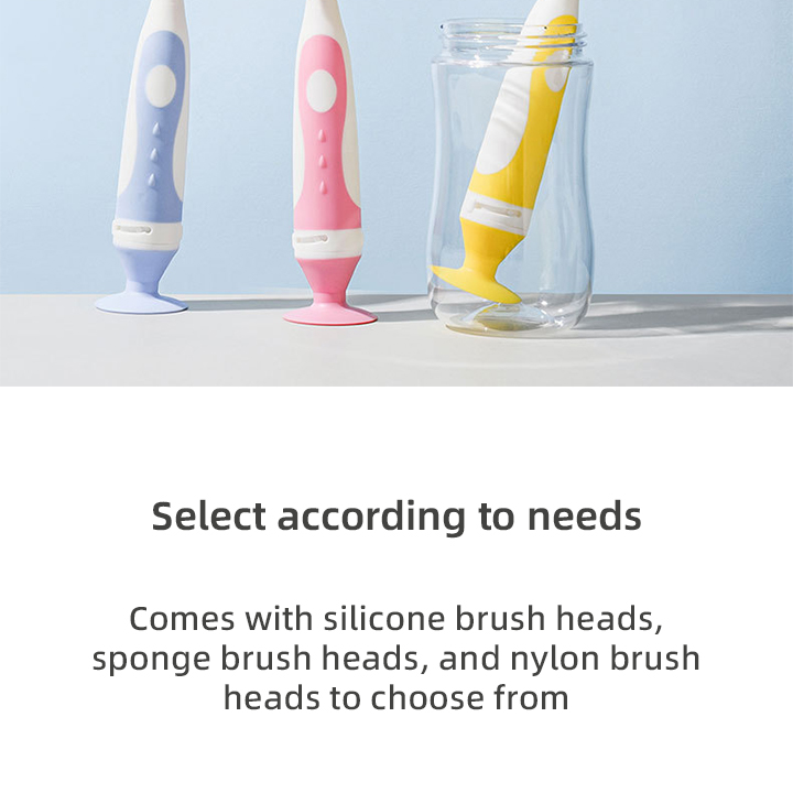 Manufacturer Eco-friendly Silicone Bottle Cup Cleaning Brush Set with Strong Suction Straw Nipple Cleaner Brush supplier