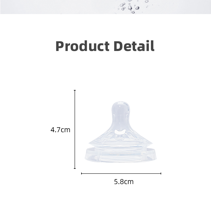 Manufacturer Soft Touch Silicone Pacifier for Baby - Wide-Mouth Nipple Baby Feeder Nipple Silicone Bottle Nipple for Baby factory