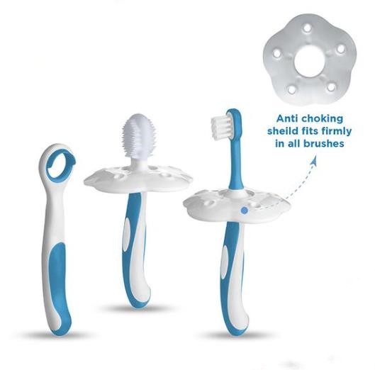 Factory Free Sample Baby 3 Stage Oral Care Set Training Toothbrush BPA Free Custom Logo Training Toothbrush Set for Newborn manufacture