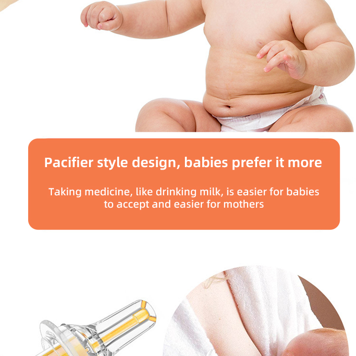 Manufacturer BPA Free Baby Silicone Medicine Feeder Dispenser Baby Infant Toddlers Medicine Pacifier Feeder with PP Bpx details