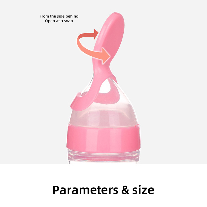 BPA Free Silicone Baby Food Feeder 3 oz Food Dispensing Spoon for Boys and Girls Squeeze Feeding Spoons Baby Supplies factory