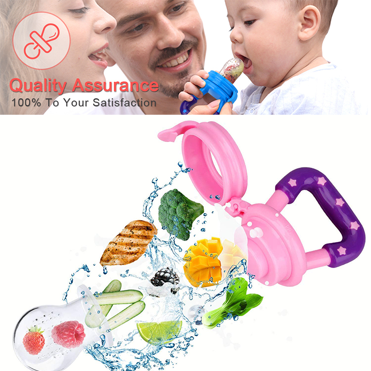 Wholesale Eco-Friendly Non-Toxic Infant Baby Feeding Toy Different Size Frucht Schnuller Silicone Pacifier Animal Baby Feeder supplier