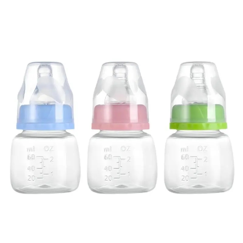 Wholesale Free Sample 60ml Baby Infant Food Grade PP Milk Feeding Bottle Medicine Feeding Bottle for Newborn supplier