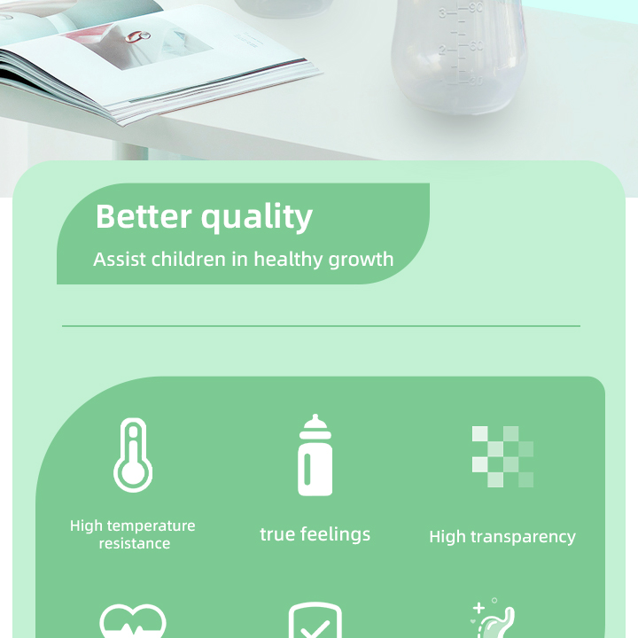 Bpa Free OEM Service Factory Price Baby Feeding Bottle Food Grade PP Silicone Breast Milk Bottle factory