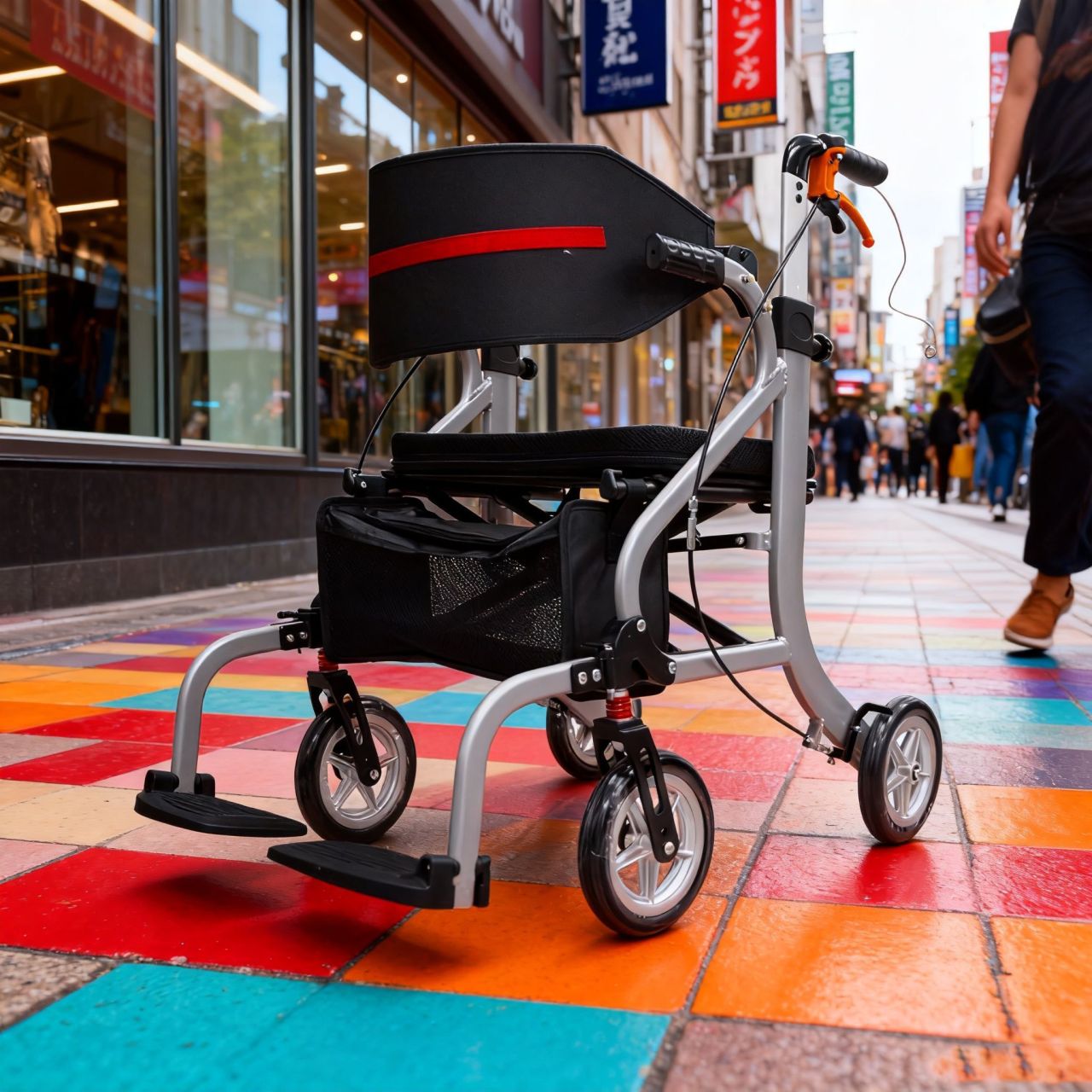 What are the benefits of using a compact rollator with sea