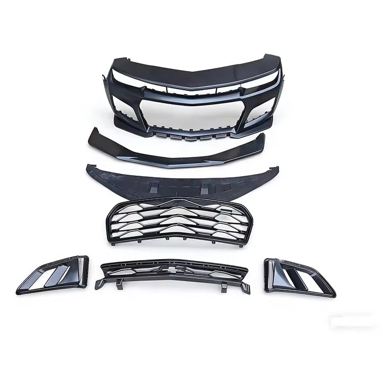 Full 7PCS Assembly W/ Grilles Lip Splitter S5 Front Bumper Kit for Chevrolet Camaro ZL1 2010-2015 factory